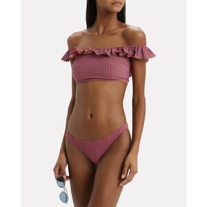 Solid & Striped Ruffle Bikini